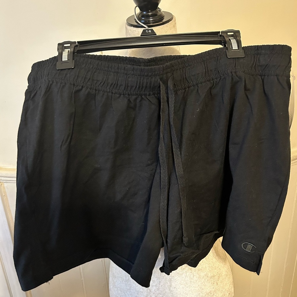 NWT Champion Black 100% Cotton Jersey Shorts-Size XXL